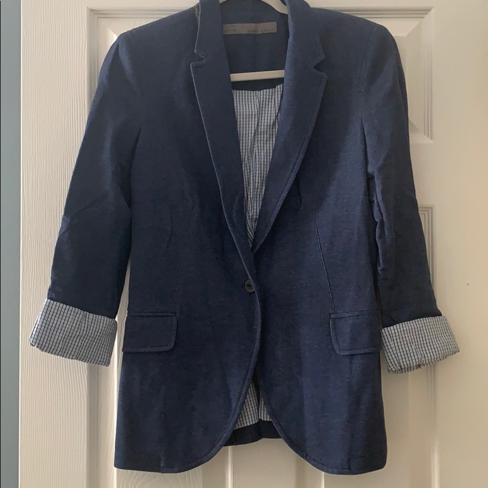 Zara denim blazer